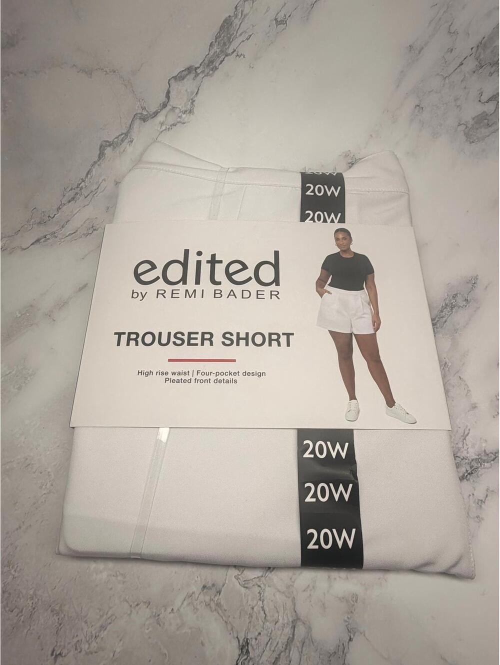 Edited by Remi Bader Trouser Shorts 20W White High Rise Pleated NWT‎